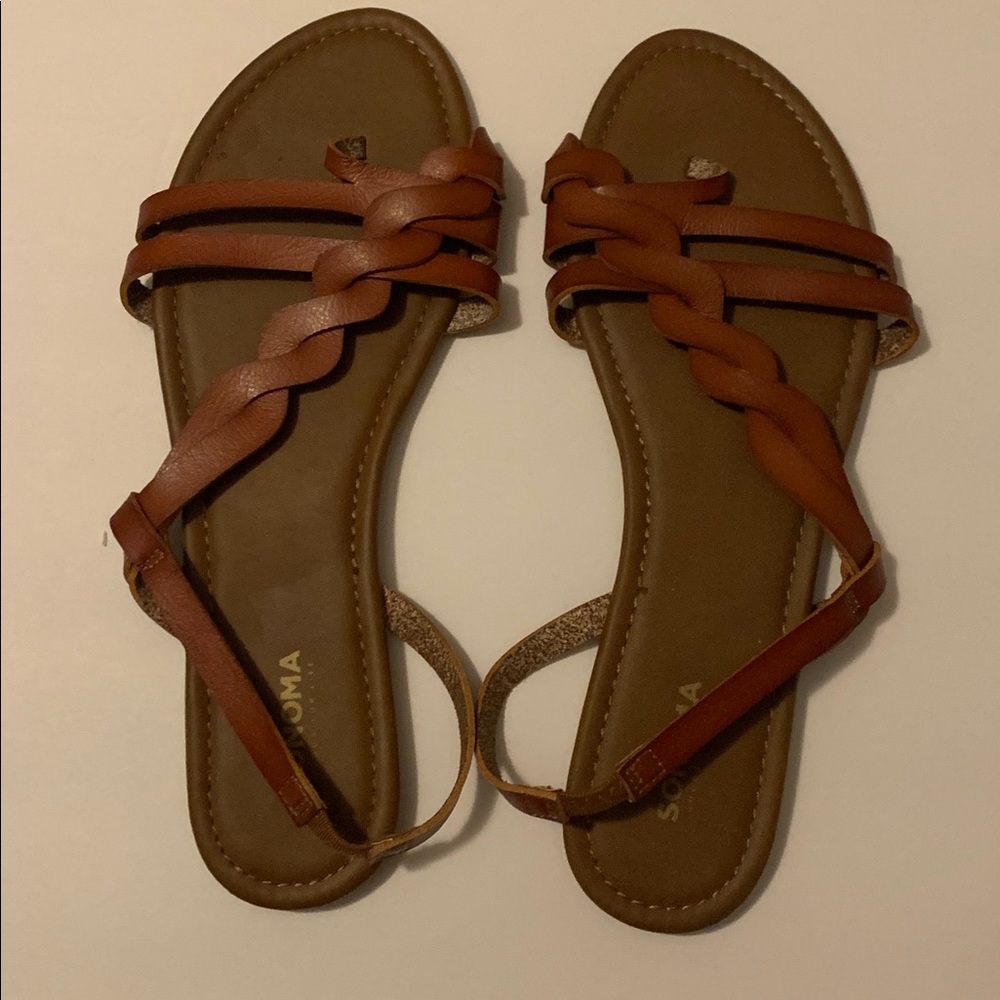 Sonoma brown braided sandals